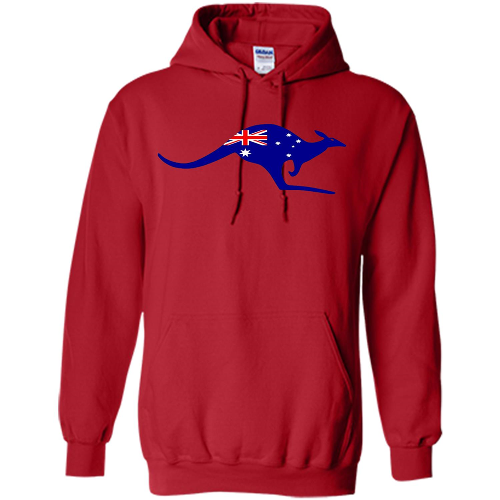 Australian Flag Kangaroo T-shirt Australia Vacation T-shirt Red