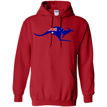 Australian Flag Kangaroo T-shirt Australia Vacation T-shirt Red