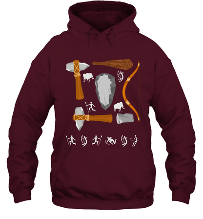 Bow And Arrows Hammer And Stone Shirt Hoodie Hoodie Maroon