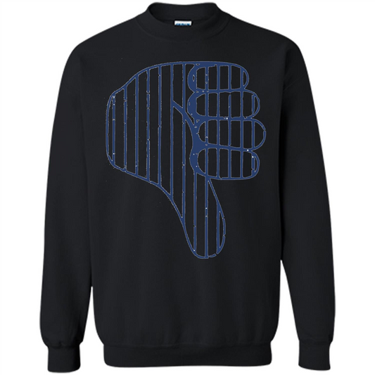 Baseball T-shirt Baseball Celebration Thumbs Down T-shirt Black