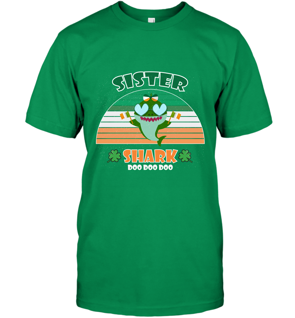 Irish Sister Shark Saint Patricks Day Family Shirt T-Shirt Irish Green