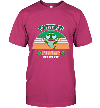 Irish Sister Shark Saint Patricks Day Family Shirt T-Shirt Heliconia