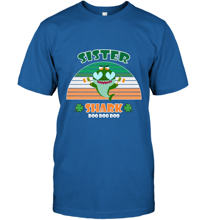 Irish Sister Shark Saint Patricks Day Family Shirt T-Shirt Royal