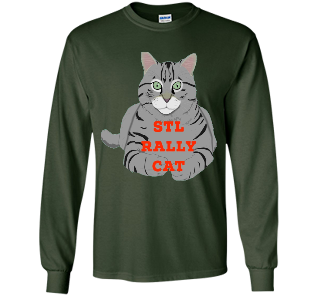 St. Louis Rally Cat T-Shirt t-shirt Forest Green