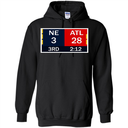 NE 3 ATL 28 Final T-shirt 2 Sides 1 Game Black