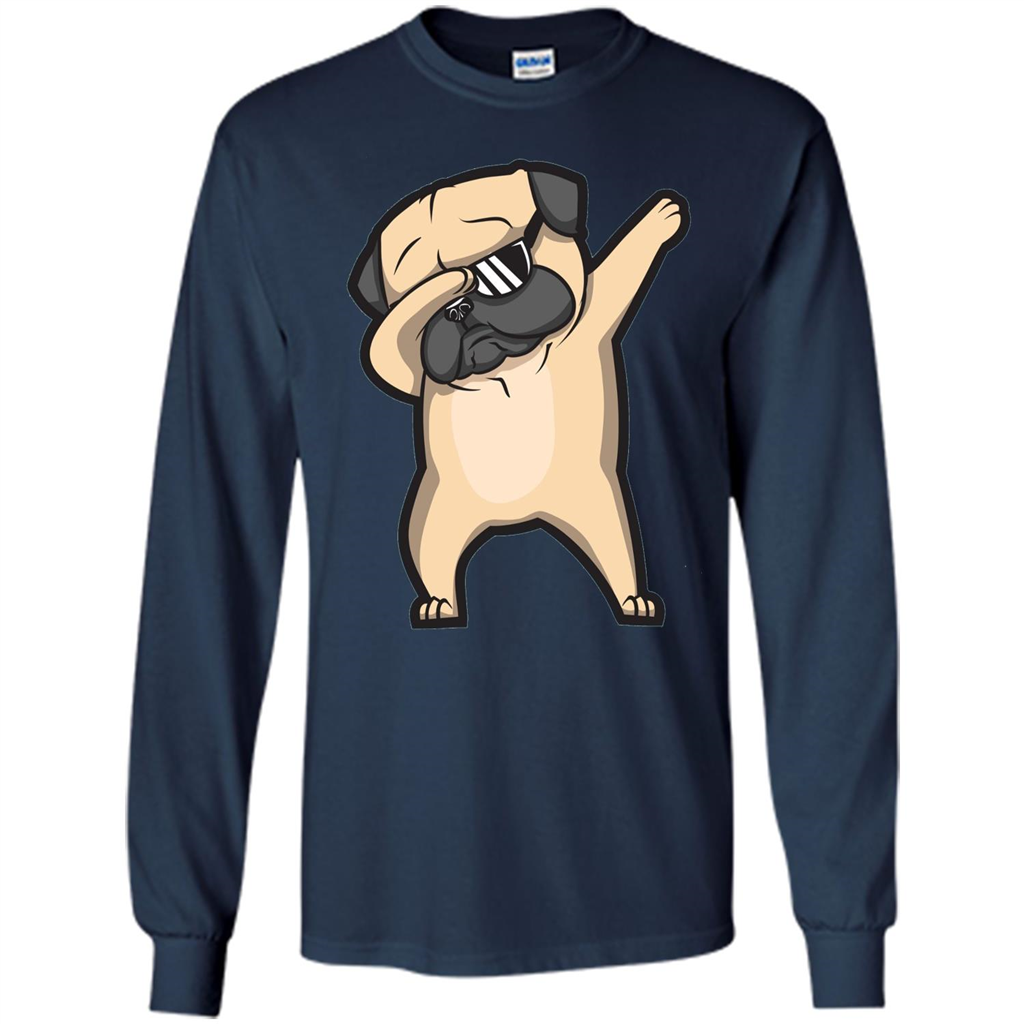 Dabbing Pug Shirt - Cute Funny Dog Dab T-shirt Navy