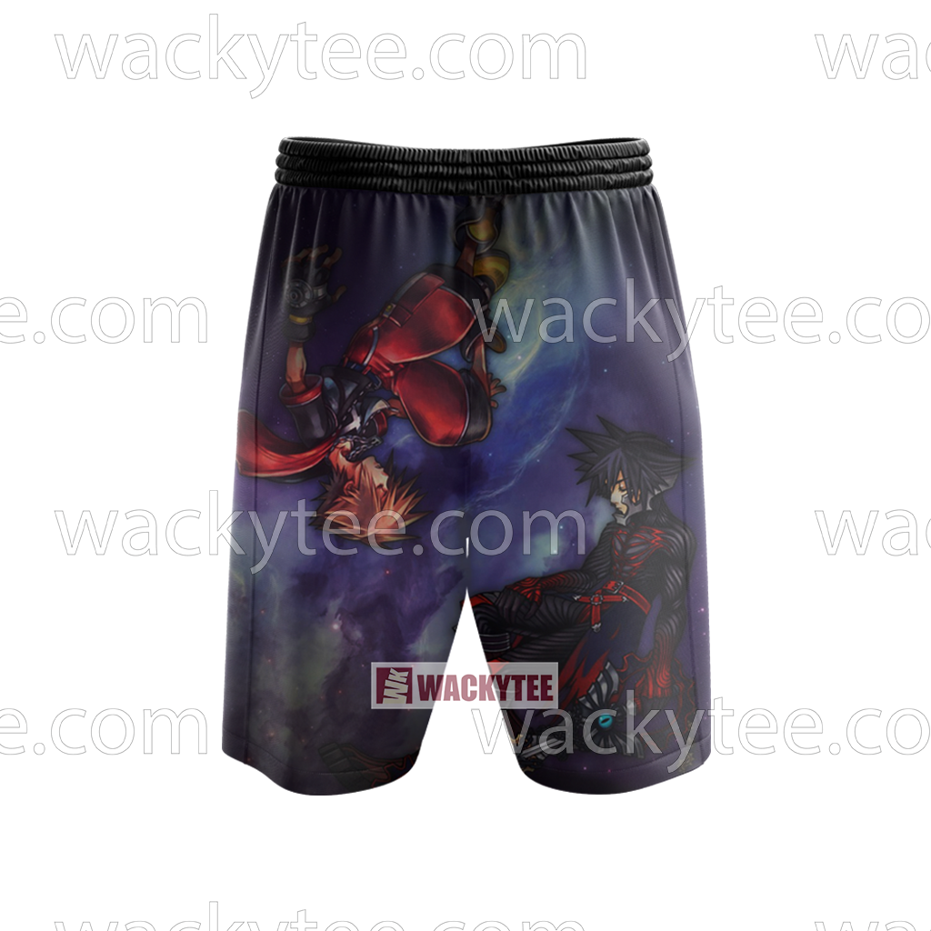 Kingdom Hearts Vanitas And Sora 3D Beach Shorts