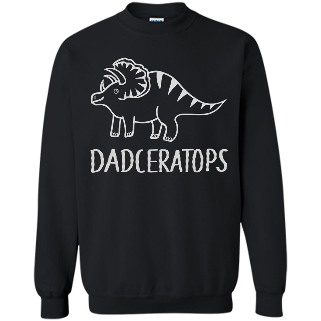Dinosaur Family Triceratops T-shirt Black