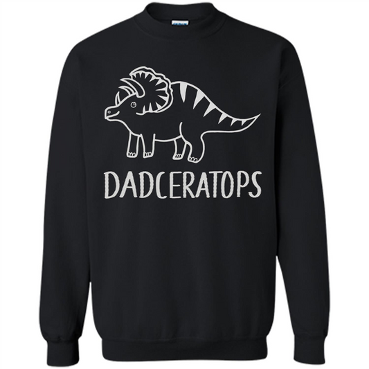 Dinosaur Family Triceratops T-shirt Black