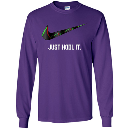 Funny Saying Just Hodl It T Shirt Cryptocurrency T-Shirt Purple