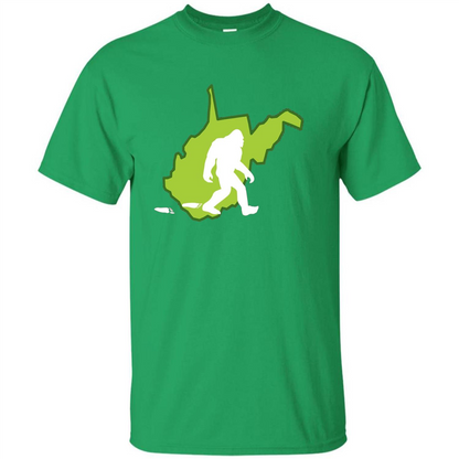 West Virginia State Bigfoot Hunter T-shirt Irish Green