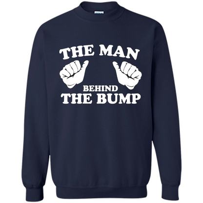 Funny New Dad T-shirt The Man Behind the Bump T-shirt