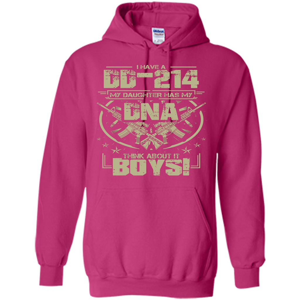 I Have A DD-214 My Daughter Has My DNA Think About It Boys T-shirt Heliconia