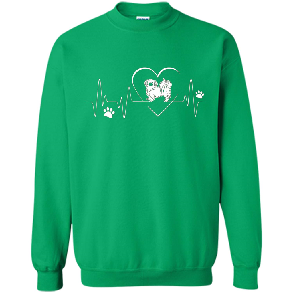 Pekehund T-shirt Pekehund Heart Beat T-shirt Irish Green