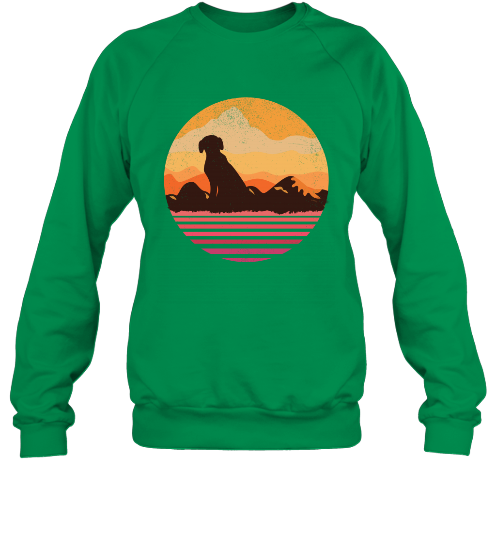 Dog In Sunset Vintage Shirt Sweatshirt Irish Green