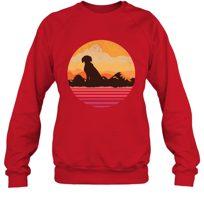 Dog In Sunset Vintage Shirt Sweatshirt Red