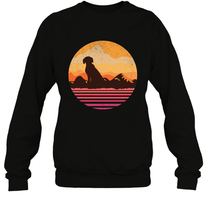 Dog In Sunset Vintage Shirt Sweatshirt Black