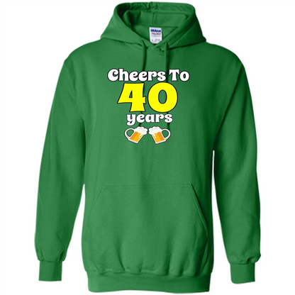 Cheers To 40 Years Birthday Or Wedding Anniversary T-shirt Irish Green