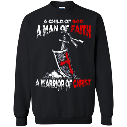 Christian T-shirt A Child Of God A Man Of Faith T-shirt Orange