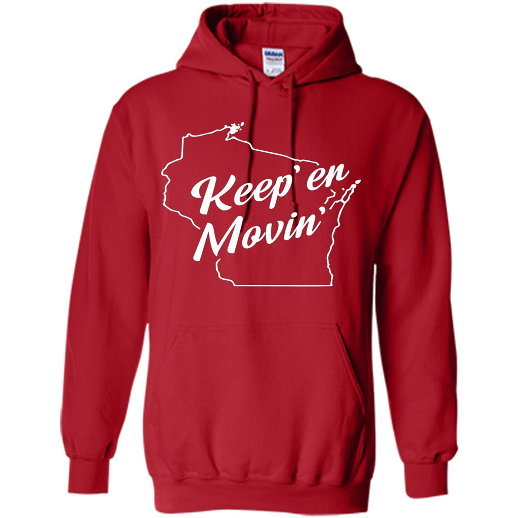 Keep Er Movin WI State T-Shirt Red