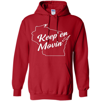 Keep Er Movin WI State T-Shirt Red