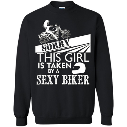 Funny Biker T-shirt This Girl Is Taken By A Biker T-shirt Black