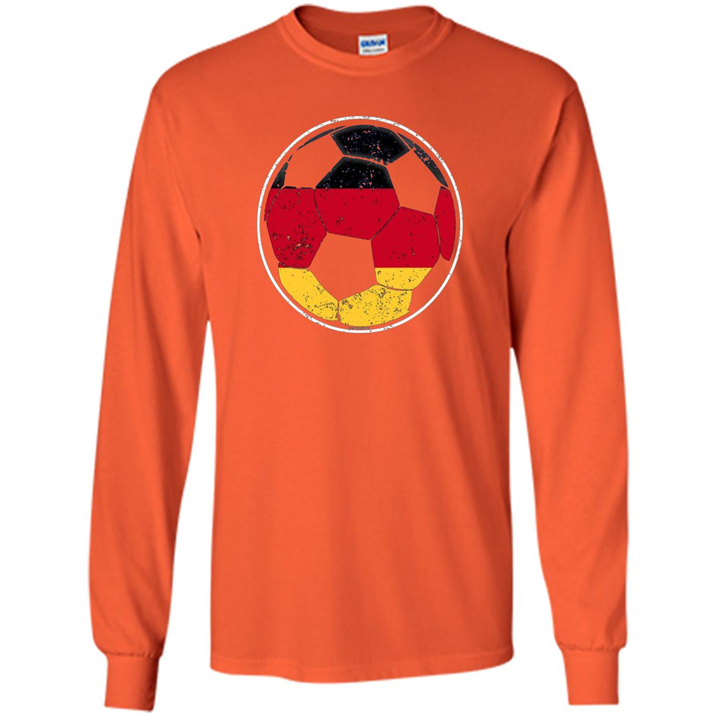 Germany Flag Soccer Ball Flag Soccer T-shirt Orange