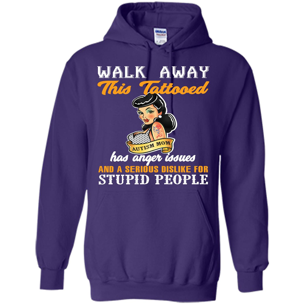 Autism Awareness T-shirt Walk Away This Tattooed Purple
