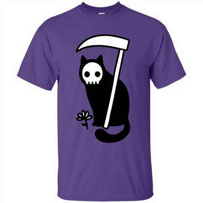Cat Grimm Reaper T-shirt Purple
