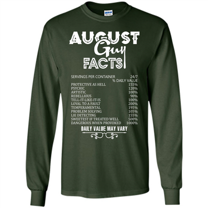 August Guy Facts T-shirt Forest Green