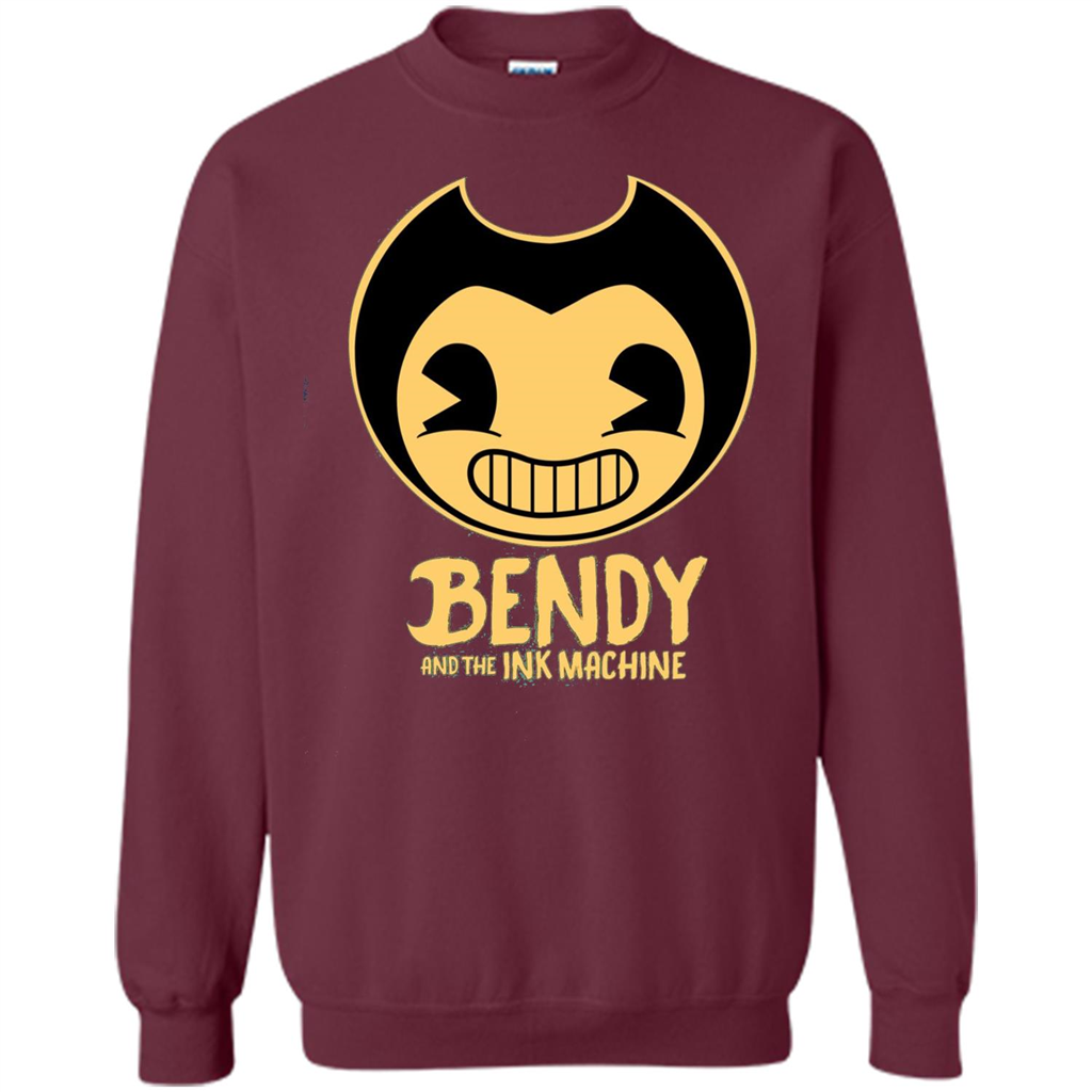 Cartoon Internet Game T-shirt Bendy And The Ink Machine Maroon