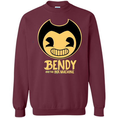 Cartoon Internet Game T-shirt Bendy And The Ink Machine Maroon