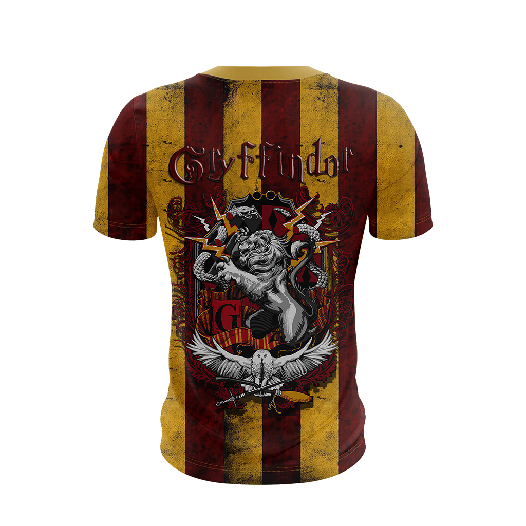 Striped Gryffindor Harry Potter Unisex 3D T-shirt