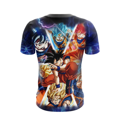 Dragon Ball Super Goku All Forms 3D T-shirt