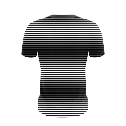 Black Cat Striped Unisex 3D T-shirt