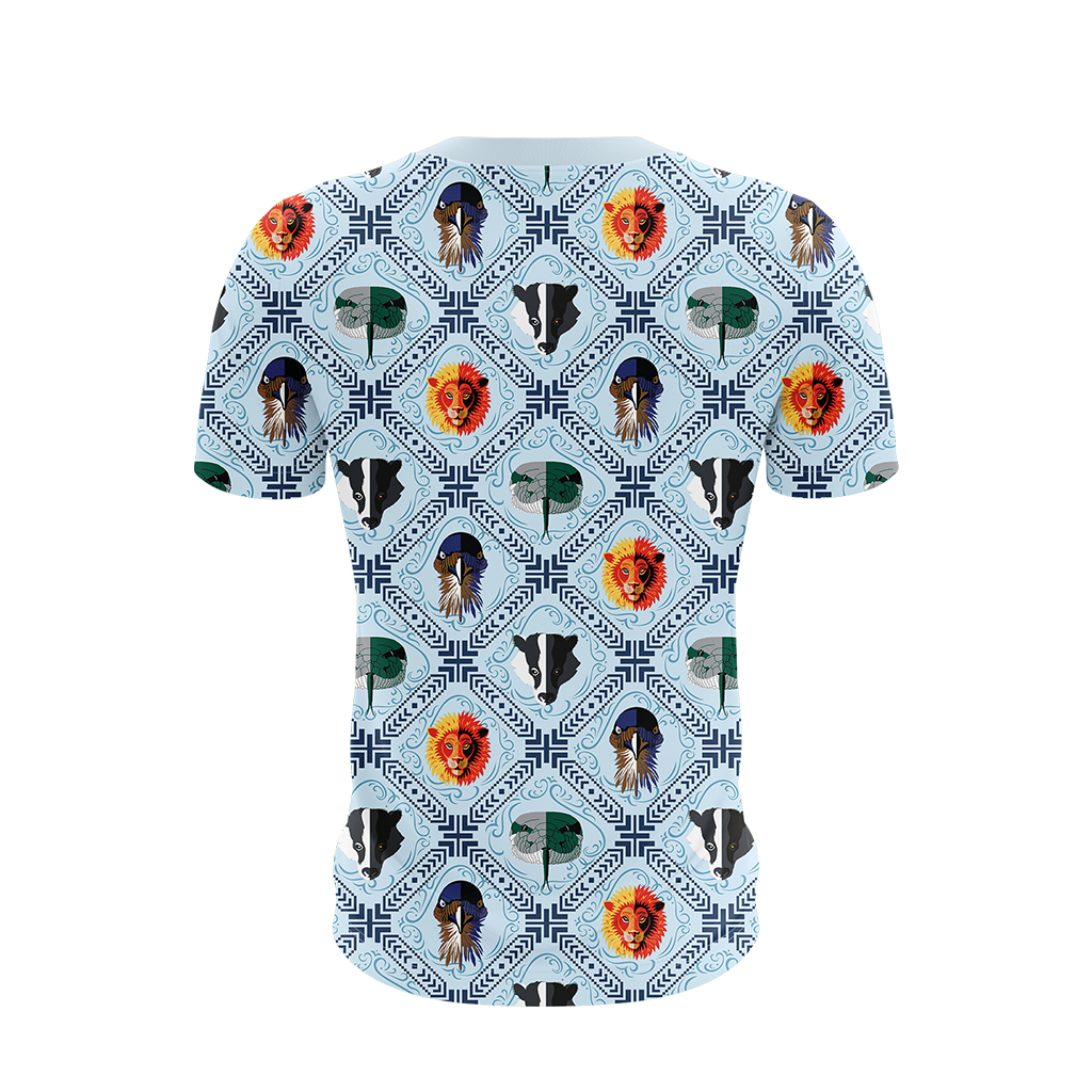 Four House Hogwarts Symbol Seamless Harry Potter Unisex 3D T-shirt