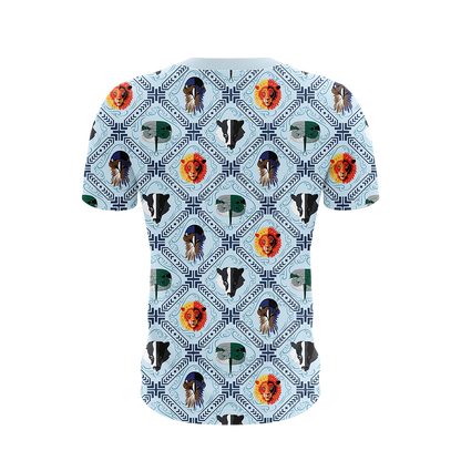 Four House Hogwarts Symbol Seamless Harry Potter Unisex 3D T-shirt