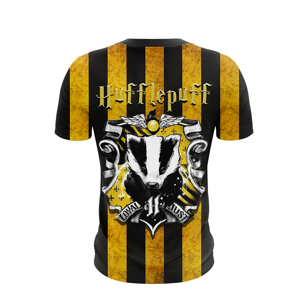 Striped Hufflepuff Harry Potter Unisex 3D T-shirt