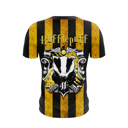 Striped Hufflepuff Harry Potter Unisex 3D T-shirt