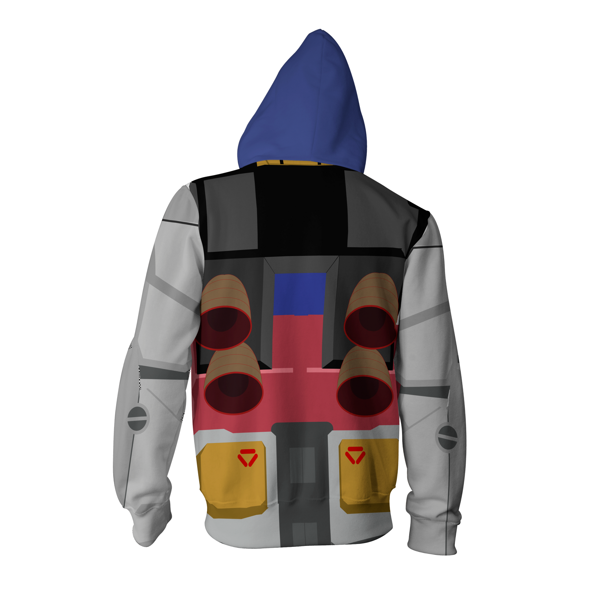 the Gundam GN-0000+GNR-010 00 Raiser Cosplay Zip Up Hoodie Jacket