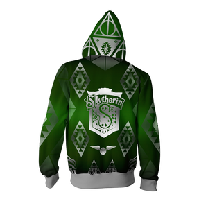 Hogwart Proud To Be A Slytherin Harry Potter Zip Up Hoodie