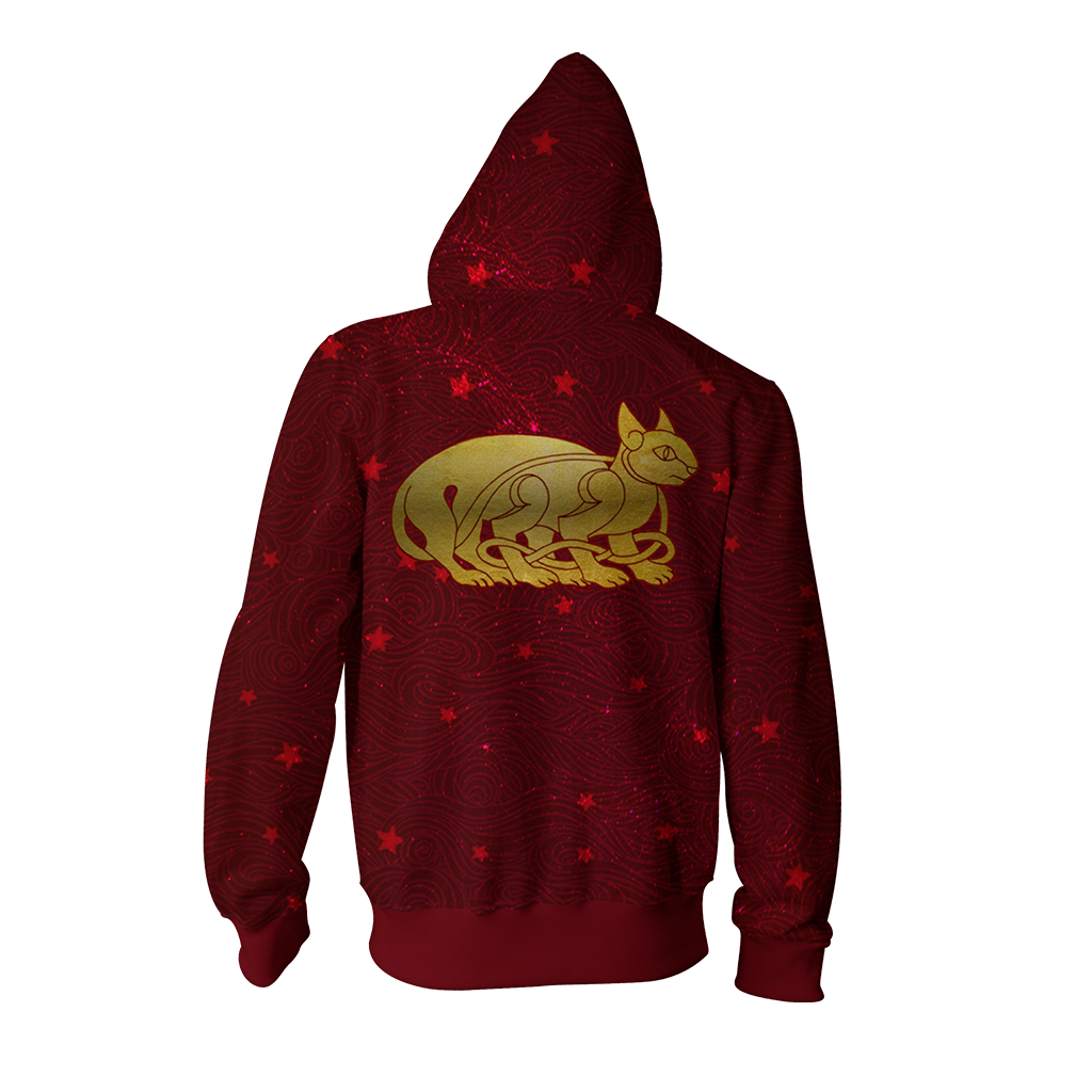 Ilvermorny Wampus House Harry Potter Zip Up Hoodie