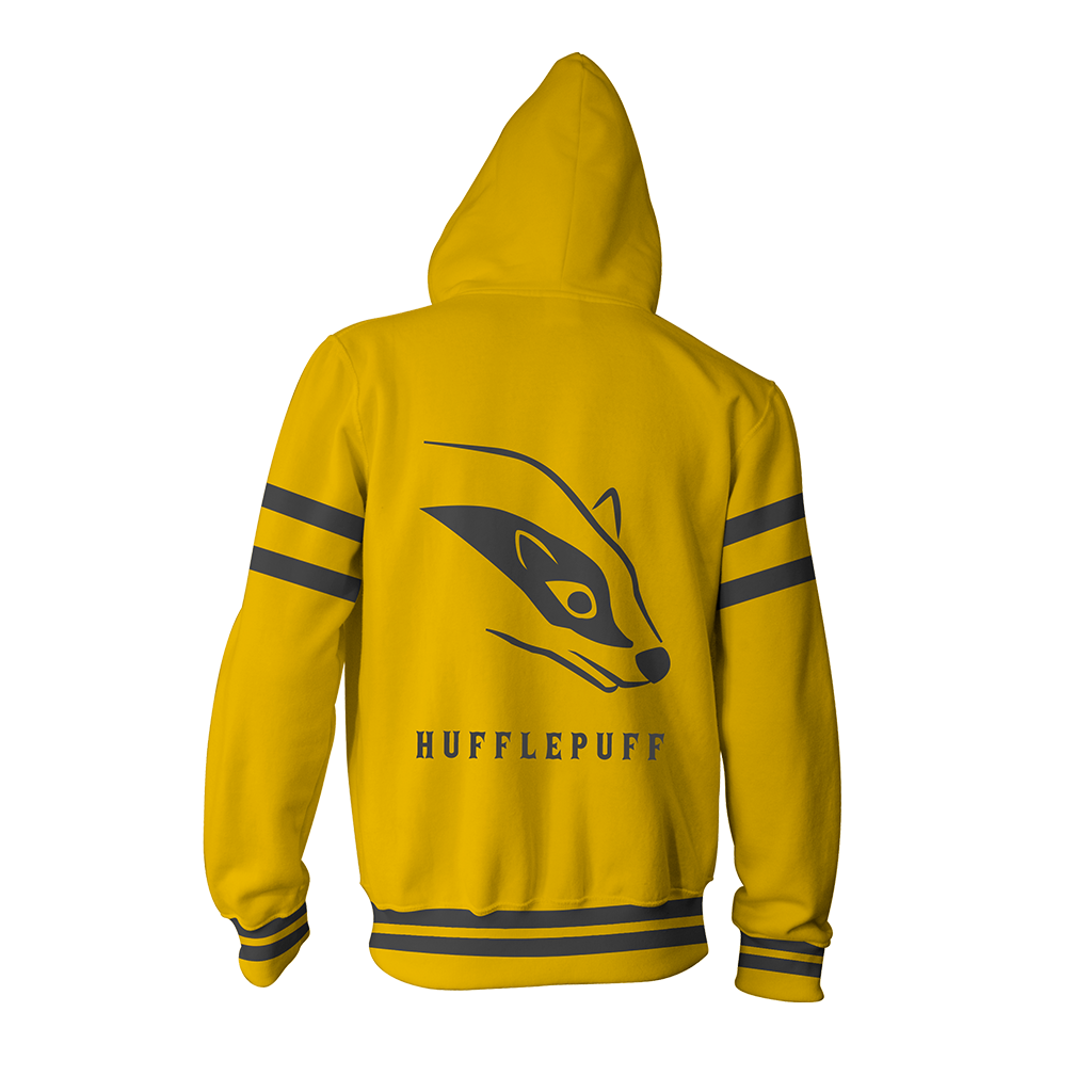 Hufflepuff Hogwarts Harry Potter New Collection Zip Up Hoodie