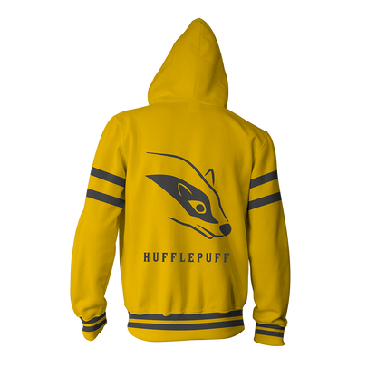 Hufflepuff Hogwarts Harry Potter New Collection Zip Up Hoodie