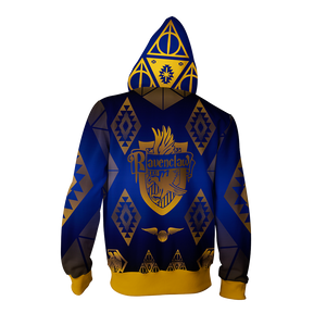 Hogwart Proud To Be A Ravenclaw Harry Potter Zip Up Hoodie