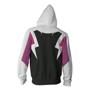 Spider-Gwen Cosplay Zip Up Hoodie Jacket