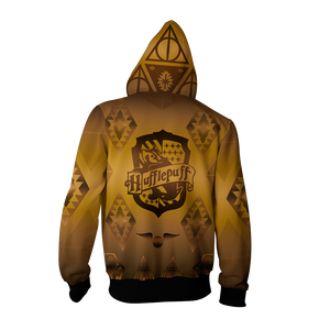 Hogwart Proud To Be A Hufflepuff Harry Potter Zip Up Hoodie