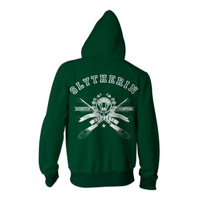 Quidditch Champion Slytherin Team Harry Potter Zip Up Hoodie