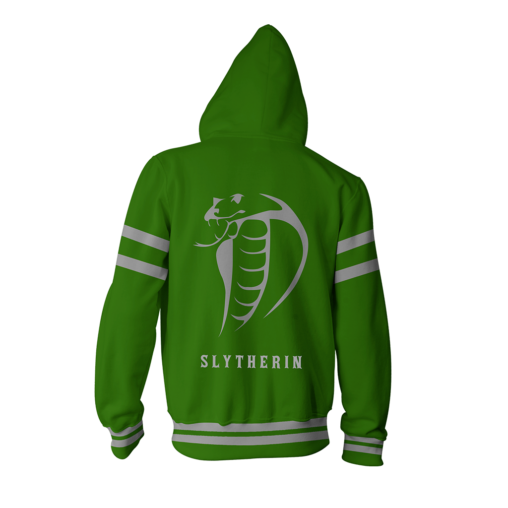 Slytherin Hogwarts Harry Potter New Collection Zip Up Hoodie