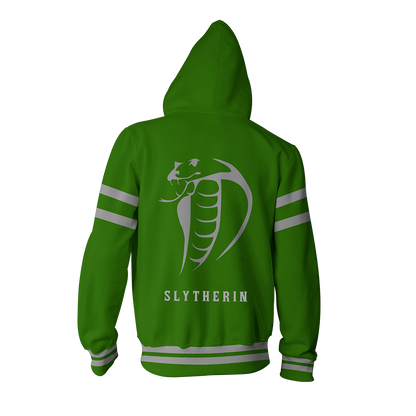Slytherin Hogwarts Harry Potter New Collection Zip Up Hoodie
